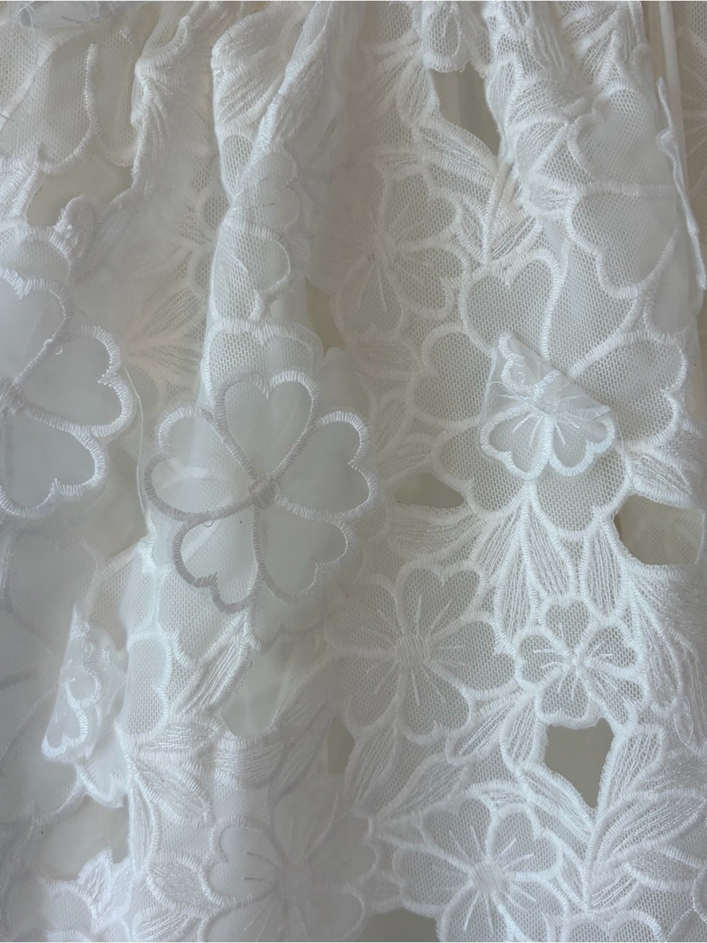 NWT For Love & Lemons Leighton Mini Dress White Floral Embroidered S - Picture 8 of 15